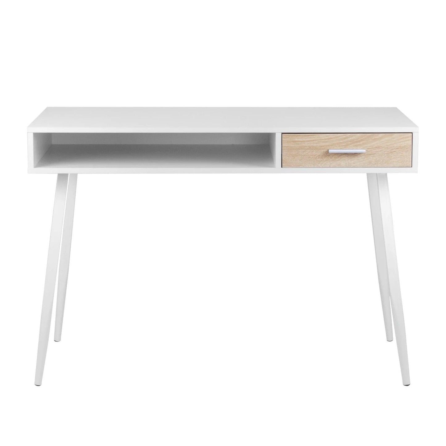 Escritorio blanco con cajón