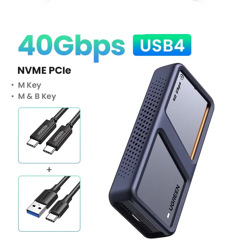 Carcasa SSD M.2 NVMe/SATA de 10/20/40 GB