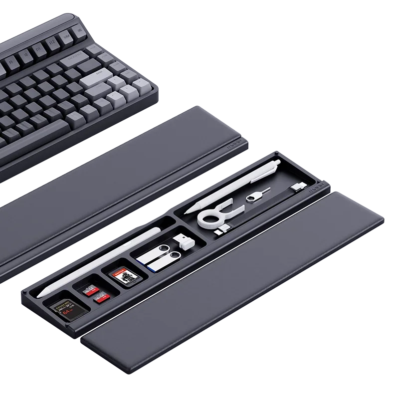 Reposamanos para teclado con almacenamiento