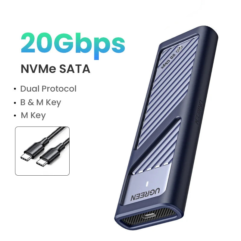Carcasa SSD M.2 NVMe/SATA de 10/20/40 GB 