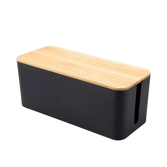 Caja de madera para guardar cables 